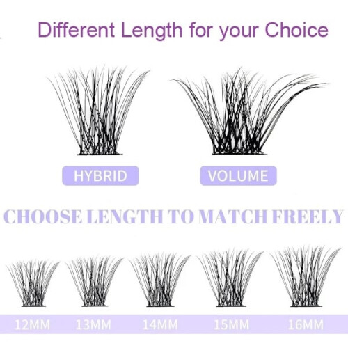 Individual false eyelashes - Set natural look volume lash - 40p Black 2