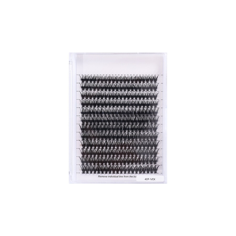 Individual false eyelashes - Set natural look volume lash - 40p Black