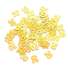 1200pcs Number 30 Sequins Confetti Table Confetti Decoration for Birthday Anniversary Celebration (Golden)