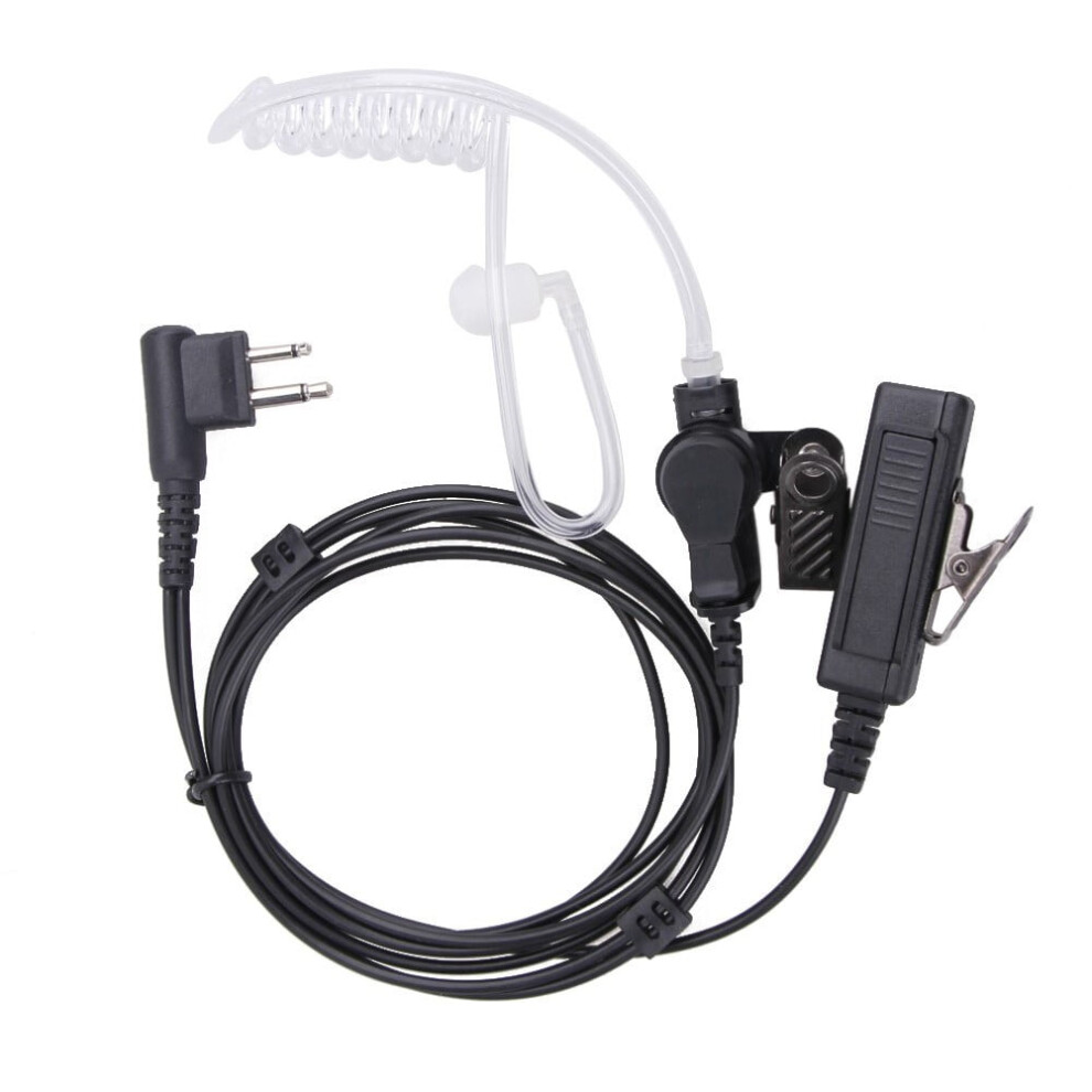 2Pin Covert Acoustic Tube Earpiece Headset Mic For Two Way Radios Audio Equipment 9058772087515