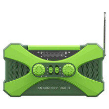 2024 Staron 10000ma Disaster Prevention Emergency Hand Crank Power Generation Radio Flashlight Multi-functional Solar Charging Treasure Lights