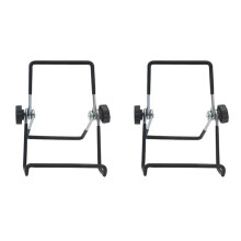Leke Adjustable Foldable Solar Panel Electronic Stand with 2 Mounting Brackets, Black, 2 Total