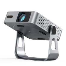 [Ultra-Thin & NetfIix Officially] Smart Mini Projector 4K, VISSPL Auto Focus & Keystone WiFi 6 & Bluetooth 27000 Lumen 1080P Full HD Portable Project