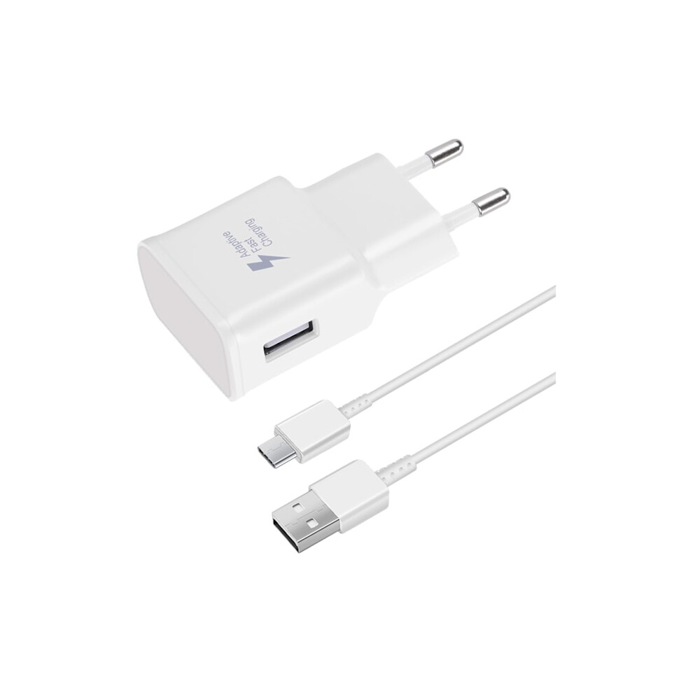 Fast Charger, 1.5 M Cable, Compatible With Samsung Galaxy S22 S21 S20 S8 S10 S9 Plus Note 7 8 9 10 A53 Compatible With Lg, Htc White 9065759450323