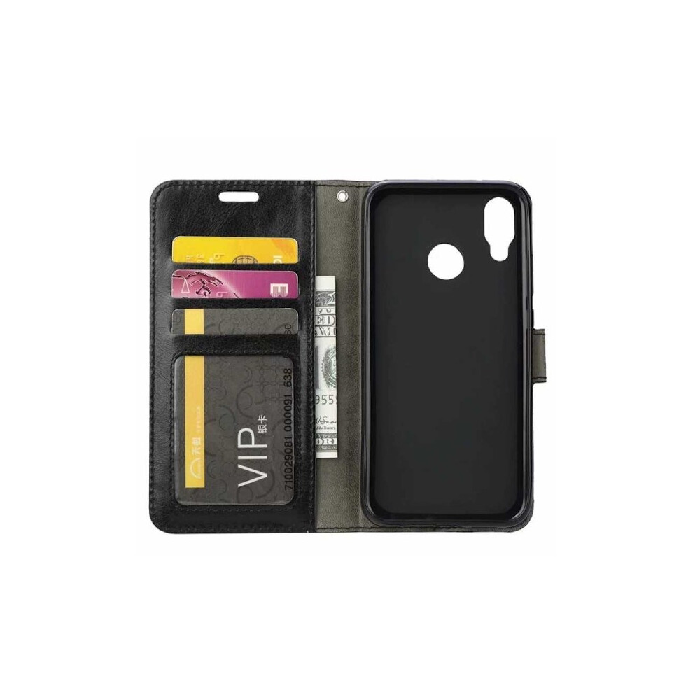 Compatible With Huawei P20 Lite Wallet Case Pu Leather 4-Compartment Black 9065759450392