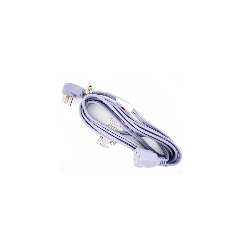 Wideskall 12 Ft Heavy Duty Appliance 3 Prong Angle Plug Ul Listed Indoor Extension Cord Grey 9065759450804