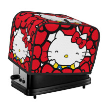 2 Slice Toaster Covers Wide Slot Decorative Reusable Bread Machine Cover Protection Hello Kitty Cartoon Bread Toaster Oven Dustproof Cover