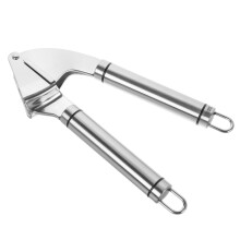 Stainless Steel Garlic Press Crusher with Ergonomic Grip Easy Clean for Home Cooking