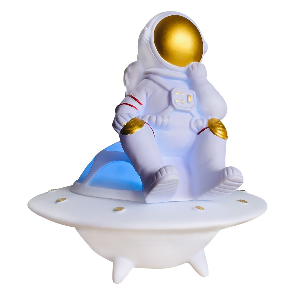 Paveos Astronaut Luminous Bluetooth Speaker, Wireless Speaker Compatible With Aux Input, Birthday Halloween Gift For Adults, White 9322103965385