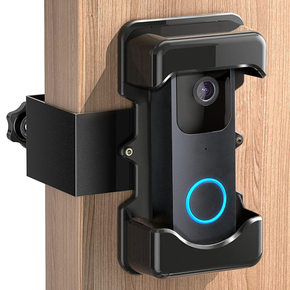 Antitheft Adjustable Height Video Doorbell Mount No Drill Bracket Fits Most Brands Black 9113335458901