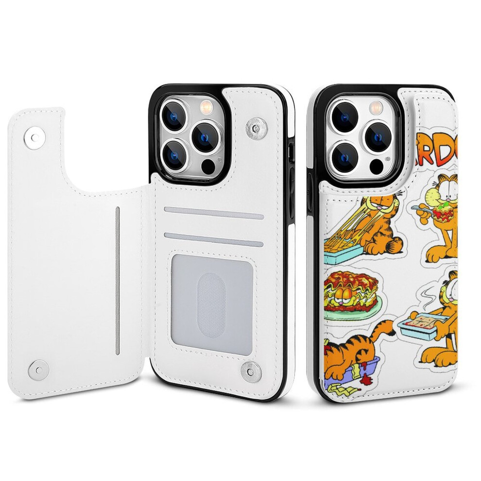 Garfield Compatible Iphone 14 Pro Wallet Case With Card Holder, Pu Leather Flip Folio, Magnetic Clasp & Shockproof Cover For Women 9322103965842