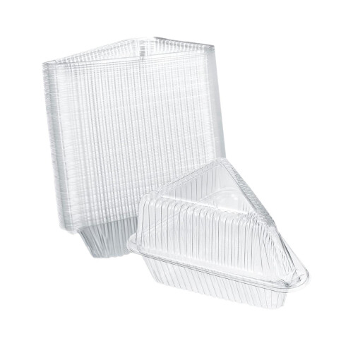 LOVIVER 50 Pieces Cake Slice Containers Mini Pie Container for Pastry Dessert Cakes