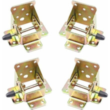 4pcs Folding Table Legs with Self-Locking Hinges, Foldable Support Frame Hardware for Workbench, Lockable Extension Compatible with DIY Tables