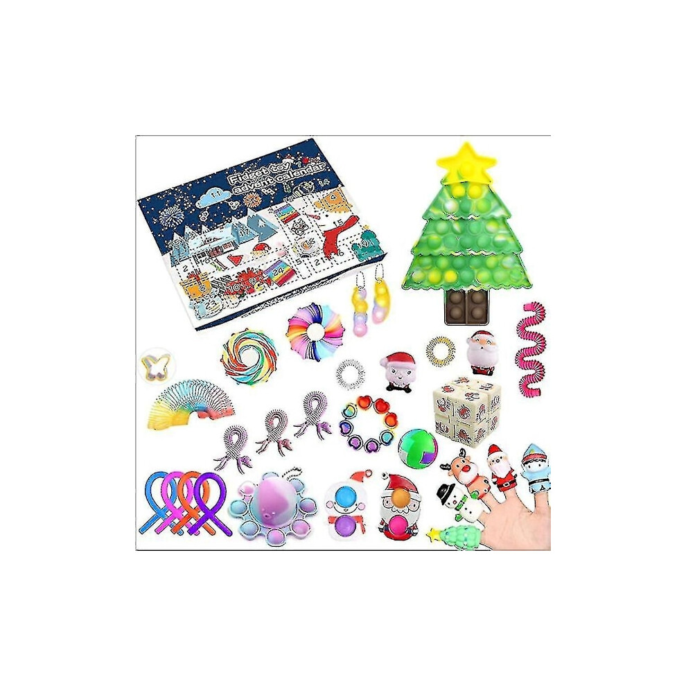 Advent Calendar with Fidget Toys - Stress Reducing Fidget Toys in Blind Box for Kids 6