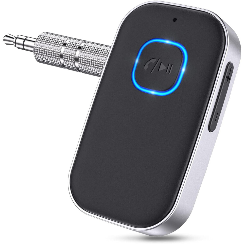 Bluetooth Receiver For Car, Noise Cancelling 3.5Mm Aux Adapter, Wireless Audio For Home Stereo/Headphones, Hands-Free Call, 16H Battery - 9338982176552