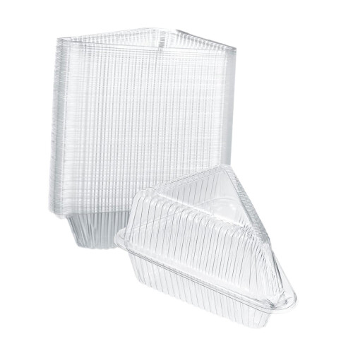 LOVIVER 50 Pieces Cake Slice Containers Mini Pie Container for Pastry Dessert Cakes 2
