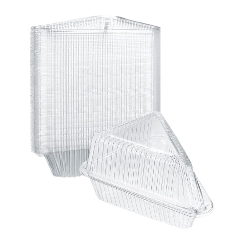 LOVIVER 50 Pieces Cake Slice Containers Mini Pie Container for Pastry Dessert Cakes 1