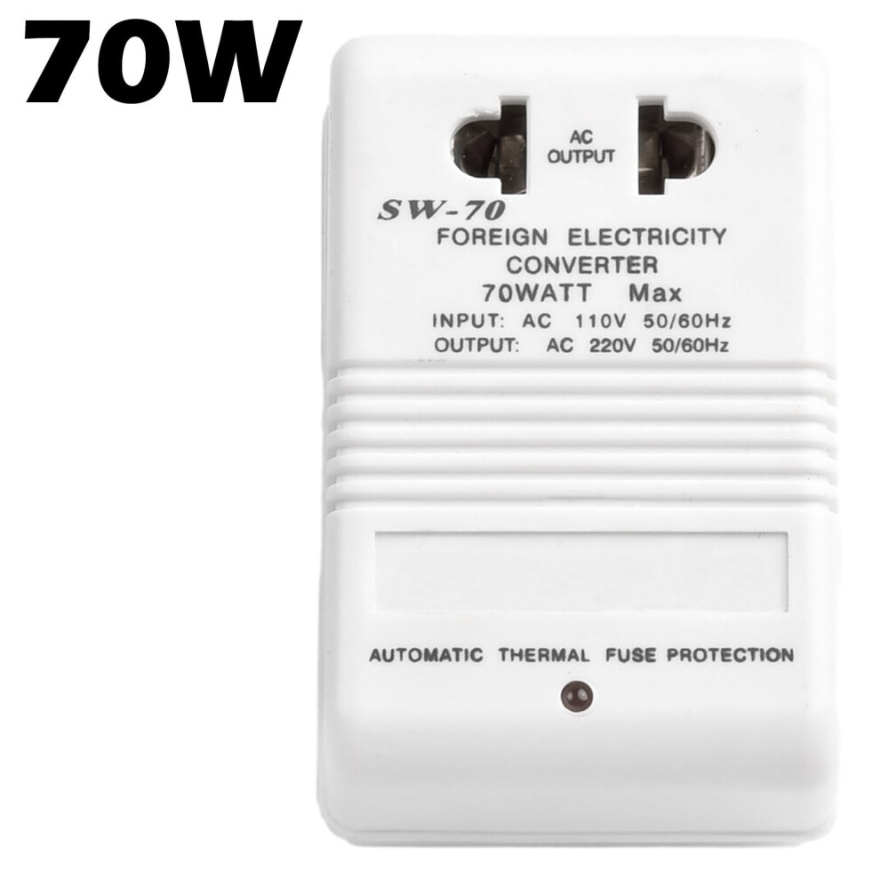 220V/240V To 110V/120V Step-Up Voltage Converter 70W Transformer Travel 9338982176811