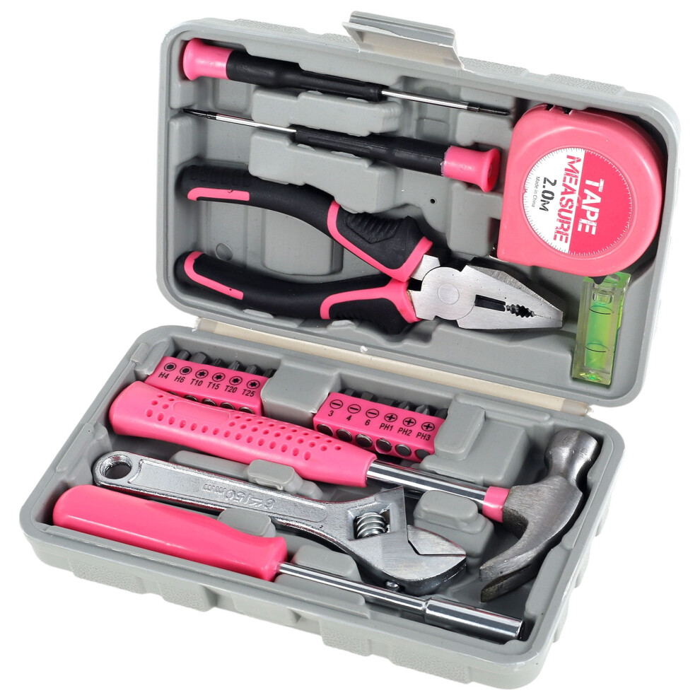 Grusce 20Pcs Household Tool Set, Portable Multi-Functional Hand Tool Kit With Pliers, Hammers, Wrench & Screwdrivers For Diy & Home Maintenance 9338982177405