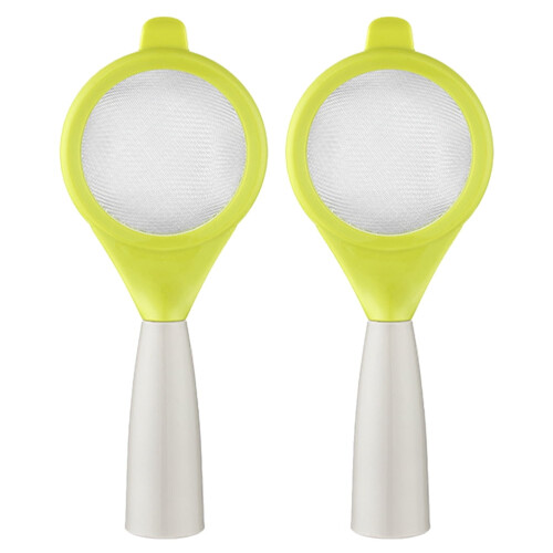 2 Pcs Filter Screen Juice Strainer for Juicing Mesh Kitchen Coffee Sieve Plastic Colander Yogurt
