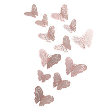 12Pcs 3D Butterfly Wall Decor 3 Sizes Butterfly Party Decorations Removable Stickers Wall Decor Mural Kids Bedroom Wedding Birthday