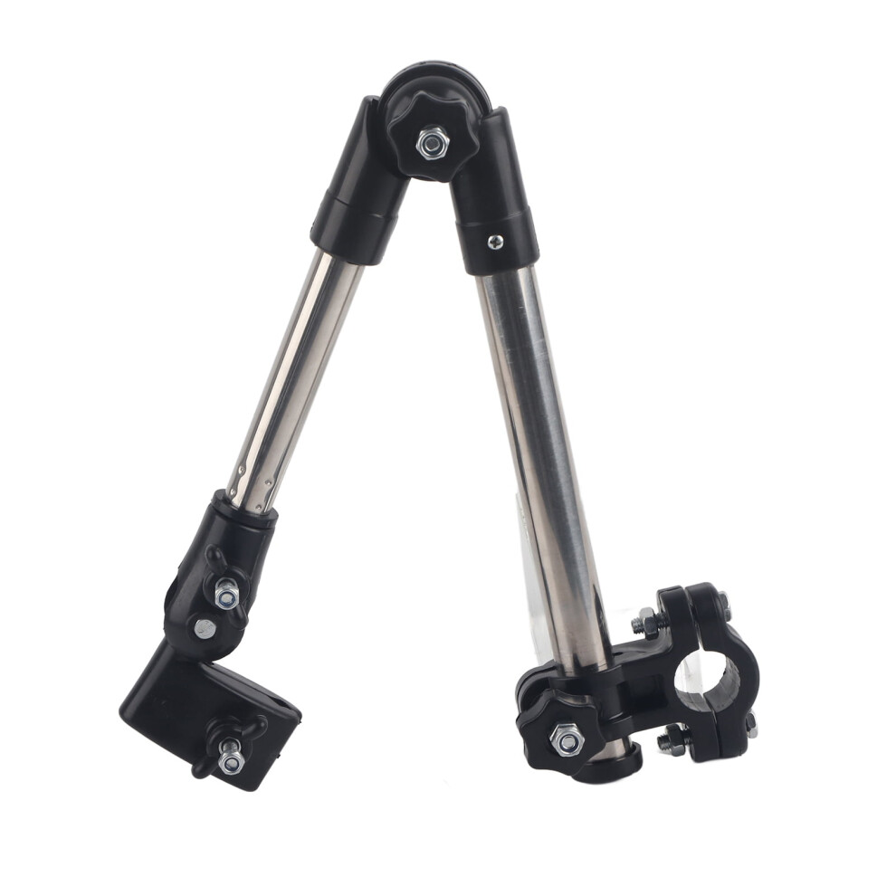Black Nikou Umbrella Telescopic Stand, Umbrella Holder With 360 Adjustable For Bicycle Wheelchair Stroller(Black)