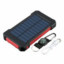 Waterproof Solar Power Bank 10000mAh Portable External Battery Charger