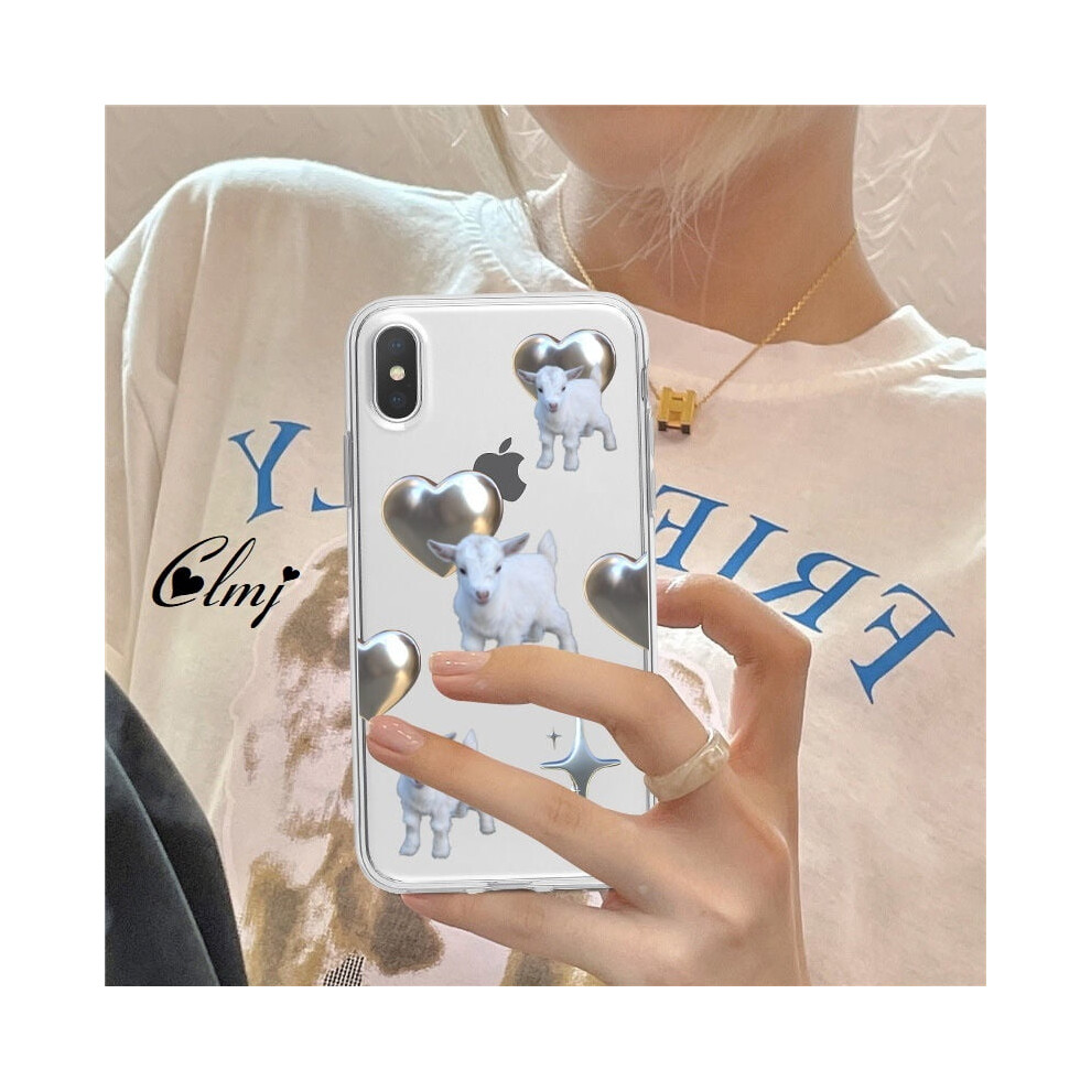 Clmj Lamb Transparent Case Compatible With Iphone 11, 12 Mini, 13 X, Xr, Xs Max, 7, 8 Plus, 14 Pro Max - Animal Design 9499224733619