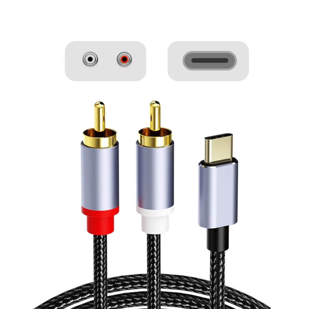 Rca To Usb C Audio Interface-1M 2Rca To Usb C Audio C,Tablet,Speaker,Car Stereo 13936389