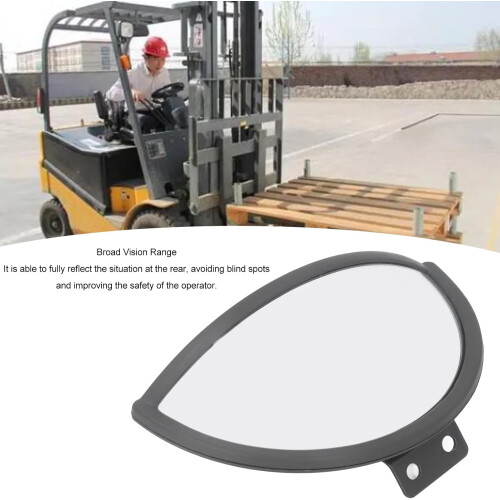 Universal Forklift Rearview Mirror, Adjustable Convex Safety Design, Wide Vision Range, Durable Build 1