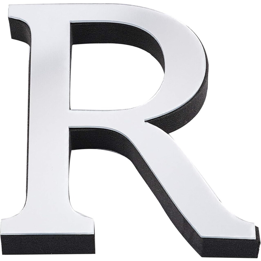 5Pcs Alphabet Mirror Stickers Acrylic 26 Letters 3D Mirror Wall Stickers Heart & Shape Diy Wall Decals Letter R 9353595235106