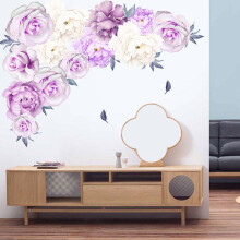Peony Rose Flowers Wall Sticker Art Nursery Decals Kids Room Home Decor Gift