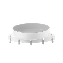 Round Rotating Turntable Organizer, Wall Mounted Corner Shelf for Condiments, Makeup, Perfume - Black Decorative Tray