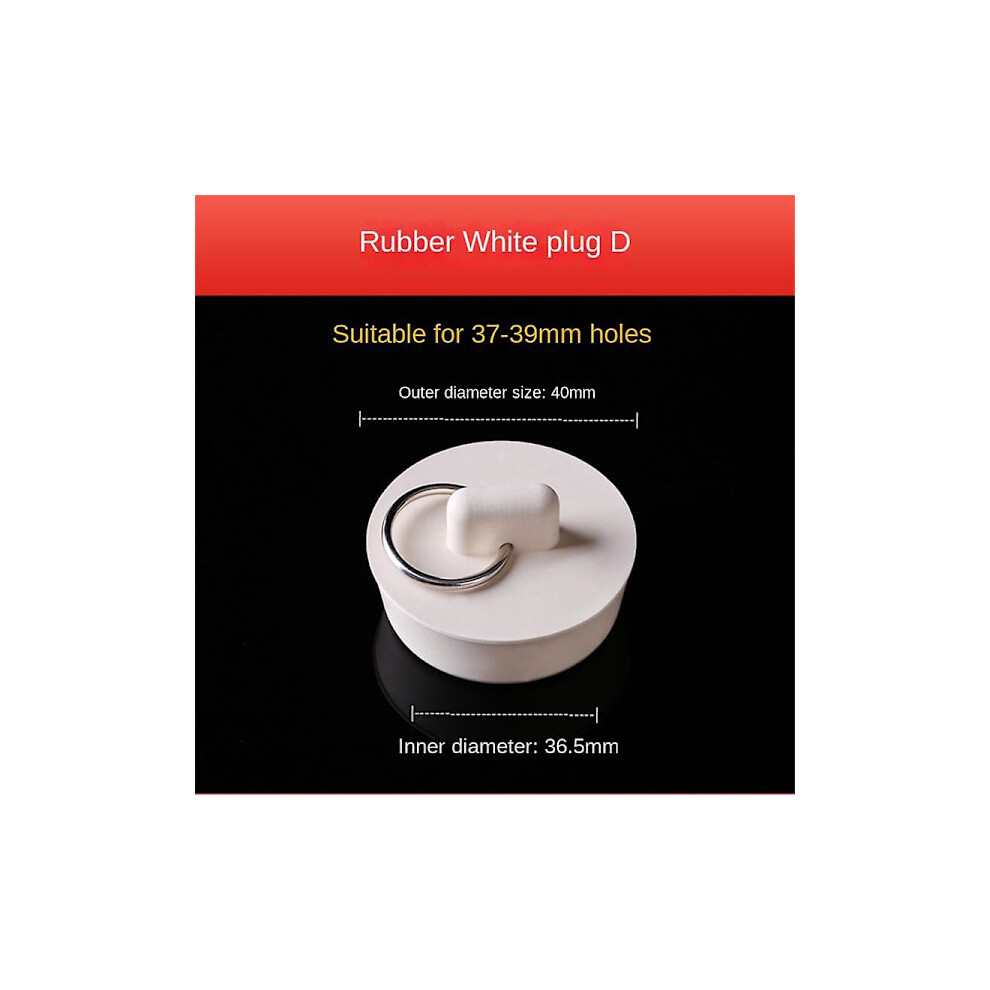 Pc Rubber Bath Stopper With Chain 23-52Mm Drain Stopper Rubber Strainer Drain Stopper With Pull Ring For Bathtub Washbasin 36Mm 9353595236790