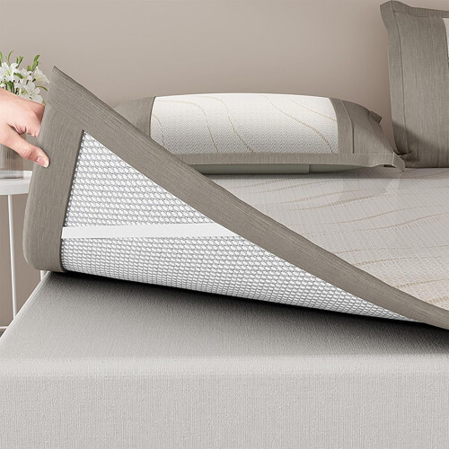 Cooling Sleeping Mat Ice Silk Bed Pad with Instant Cooling, Breathable Foldable Design and Elastic Straps 1