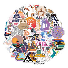 50 decorative stickers for yoga bags K