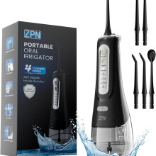 Cordless Water Dental Flosser – 4 Modes, 5 Jet Tips, IPX7 Waterproof, Portable & Rechargeable Oral Irrigator for Effective Teeth Cleaning