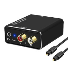 Digital to Analog Audio Converter, DAC Digital SPDIF Optical to Analog L/R RCA & 3.5mm AUX Stereo Au