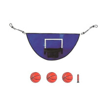 Basketball hoop for trampoline with mini basketball. Easy-to-install basketball hoop for trampoline for guaranteed dunks.