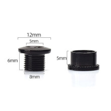 5 Pieces Chain Wheel Fix Disc Bolt Nut Chainring Road Bicycle Parts Black C