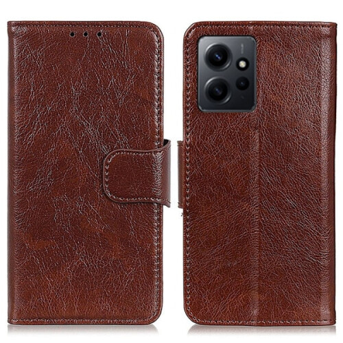 Compatible with Xiaomi Redmi Note 12 4G Case Split Leather Brown