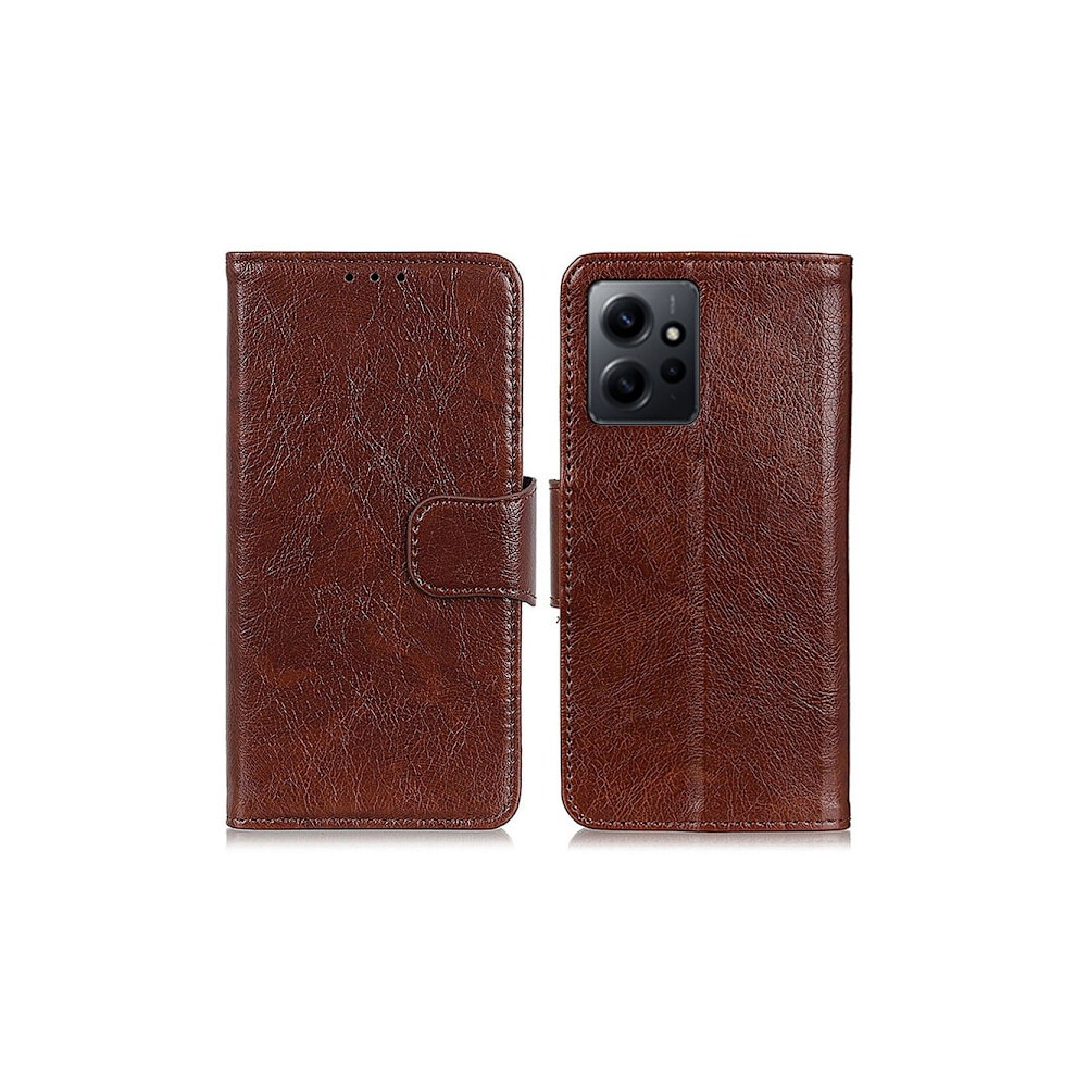 Compatible With Xiaomi Redmi Note 12 4G Case Split Leather Brown 9313598821867