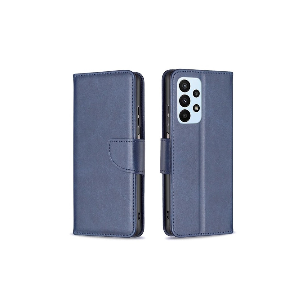 Skalo Compatible With Samsung A23 5G Wallet Case In Pu Leather - Blue 9313598821966