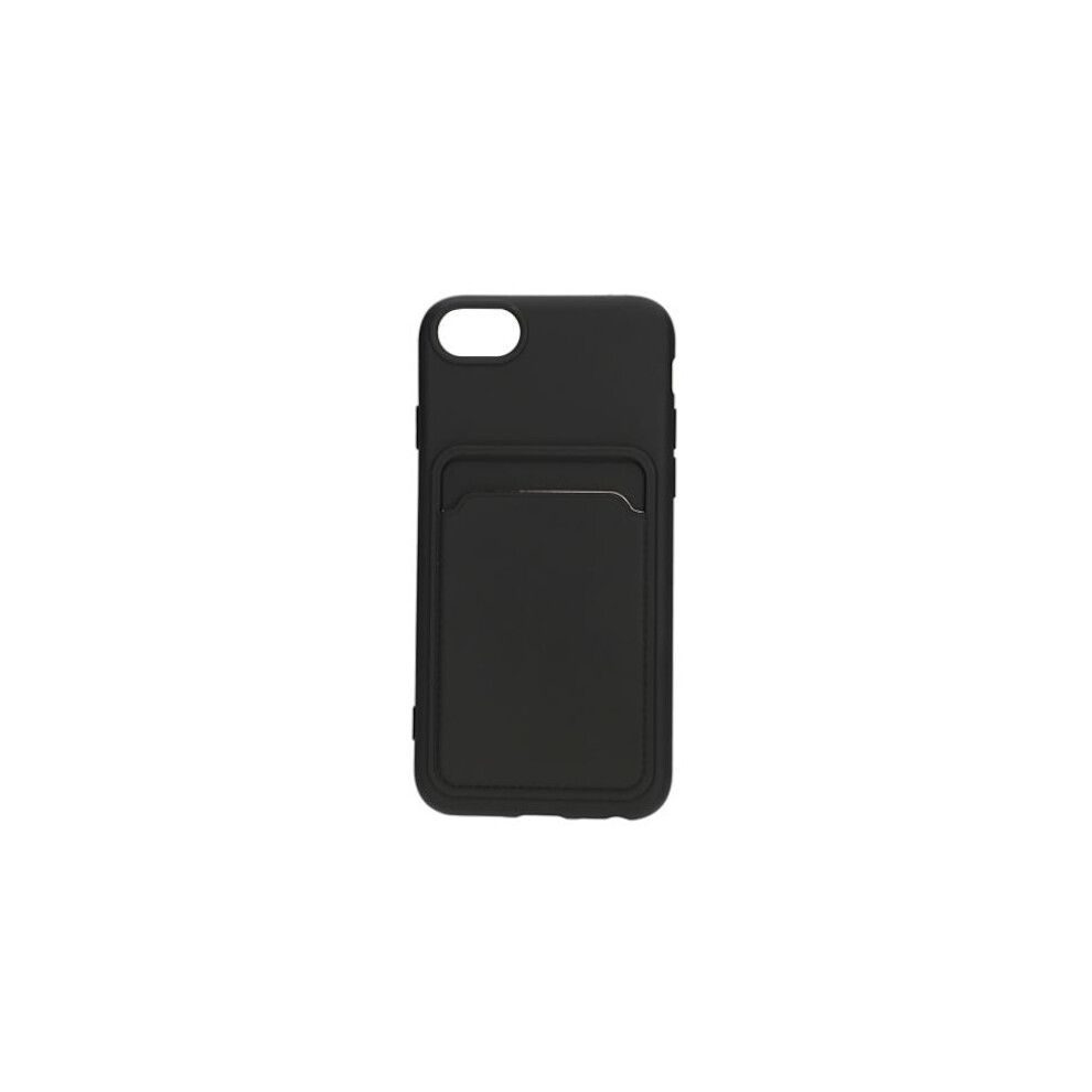 Silicone Case With Card Holder Compatible With Iphone 7/8/Se (2020/2022) - Black 9313598821911