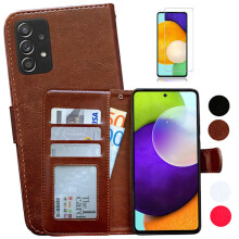 Compatible with Samsung Galaxy A53 5G - Leather Case / Protection White