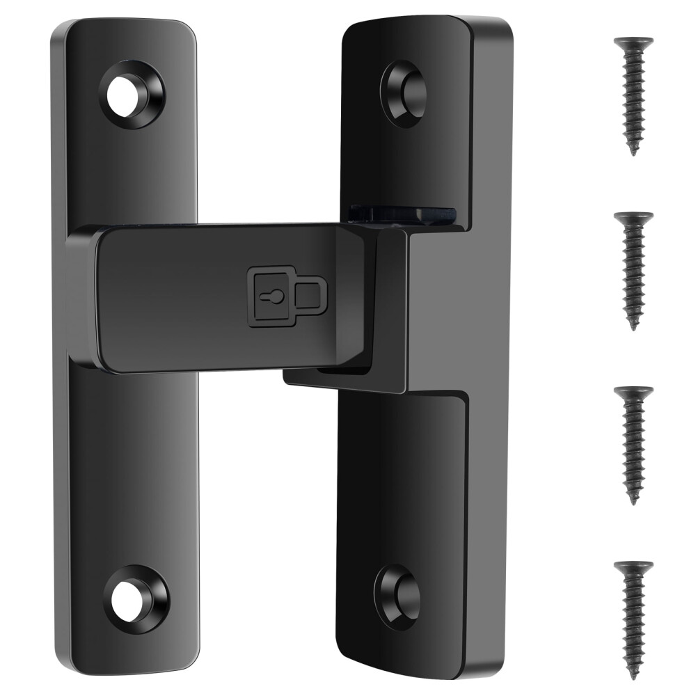 Grusce Flip Latch Lock 90/180 Degree Heavy Duty Sliding/Swinging Door Latch, Compatible With Barn Fence Gates, Luminous Safety Multipurpose Gate Lock 9313598822338