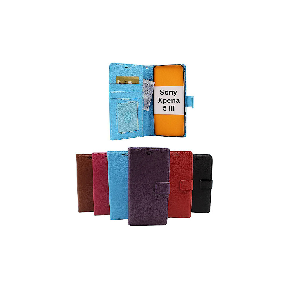 New Standcase Wallet Compatible With Sony Xperia 5 Iii (Xq-Bq52) Red 9313598821751