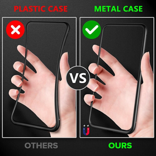 Privacy Magnetic Case for compatible with iPhone 13 Pro Max Red Red 1