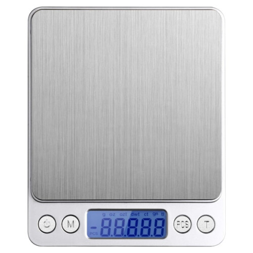 Household scale Max 2kg, 0.1 gram interval Silver