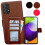 Compatible with Samsung Galaxy A33 5G - Leather Case / Protection White 1